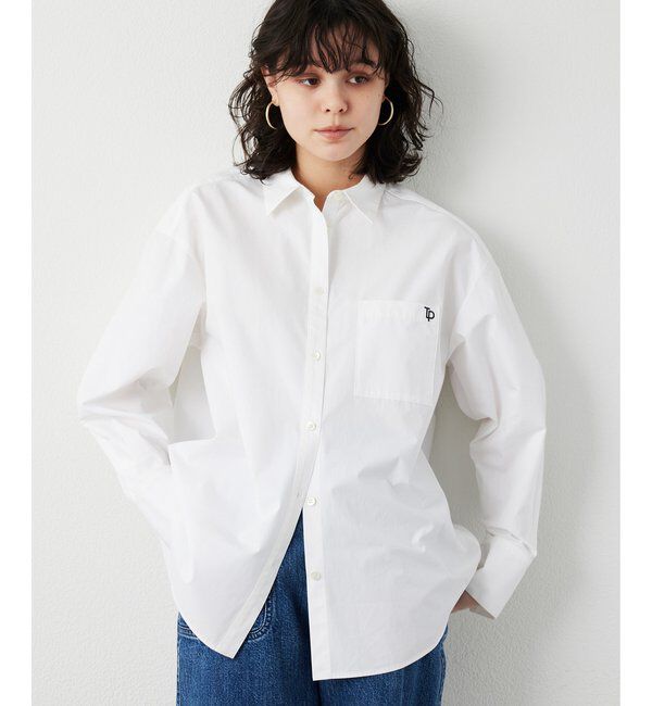  「【THE PAUSE】ポケットシシュウシャツ」|シャツ・ブラウス|オフホワイト