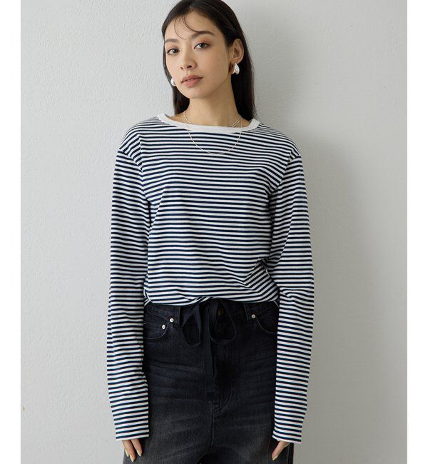  「【THE PAUSE】ボーダーロンTEE」|Tシャツ・カットソー|