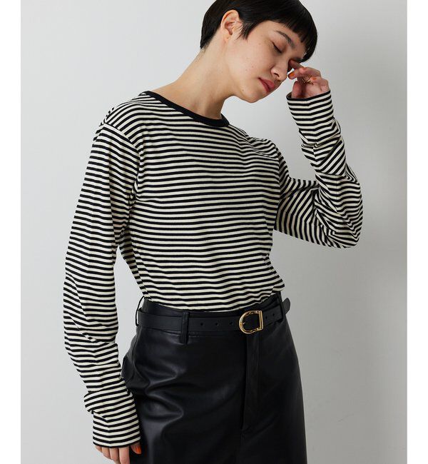  「【THE PAUSE】ボーダーロンTEE」|Tシャツ・カットソー|