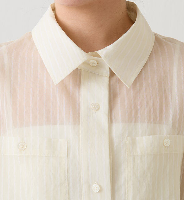  「シアーストライプショートシャツ」|シャツ・ブラウス|