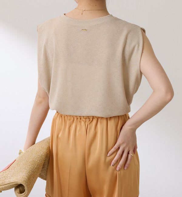  「麻タッチミラノリブタンクトップ」|Tシャツ・カットソー|