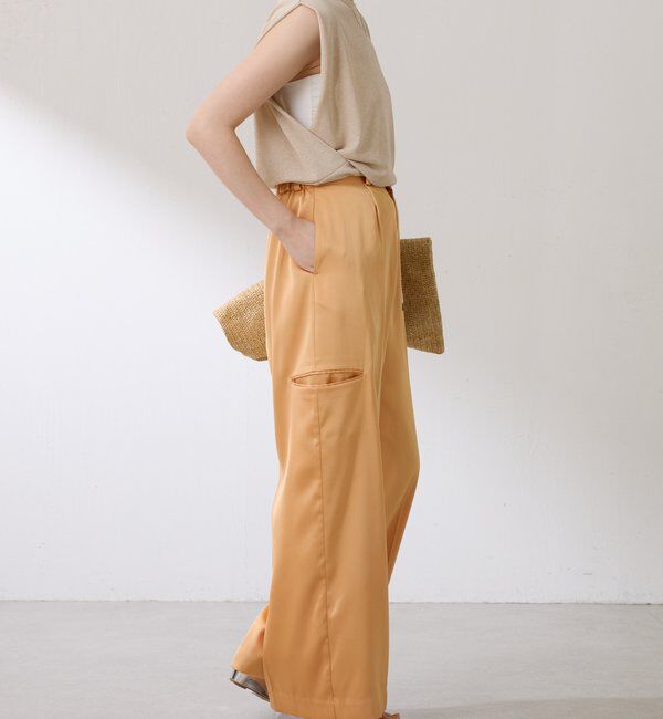  「麻タッチミラノリブタンクトップ」|Tシャツ・カットソー|