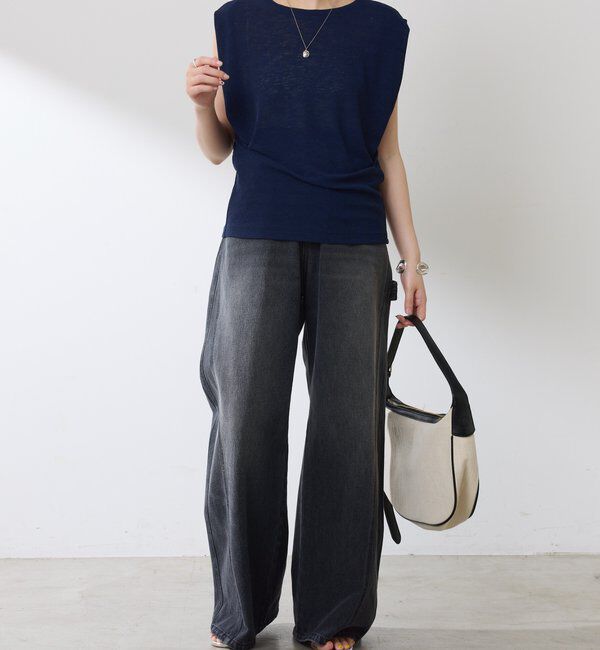  「麻タッチミラノリブタンクトップ」|Tシャツ・カットソー|