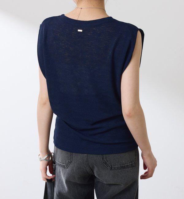  「麻タッチミラノリブタンクトップ」|Tシャツ・カットソー|