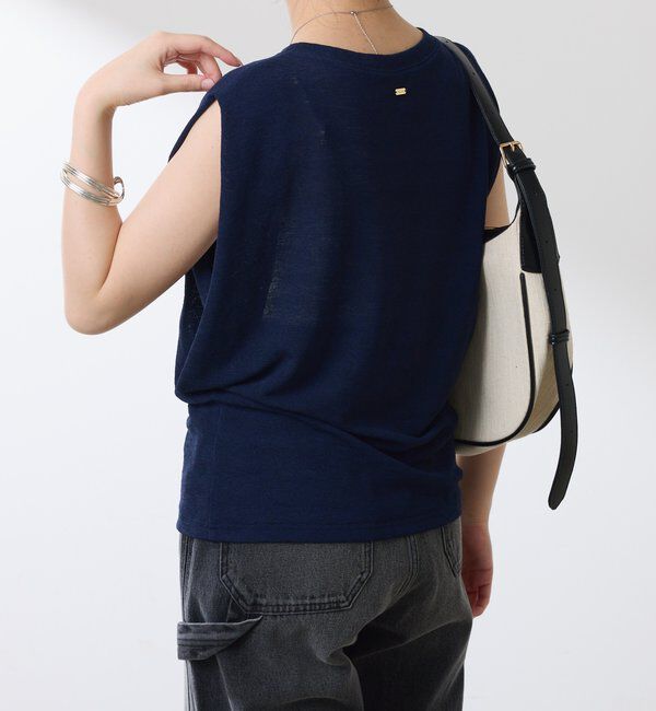  「麻タッチミラノリブタンクトップ」|Tシャツ・カットソー|