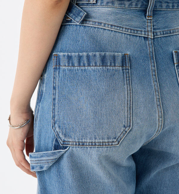  「【ウエスト調整できる】Q.anos ルーズアジャストデニム」|デニム|