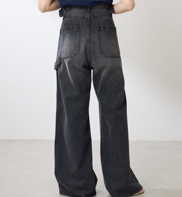  「【ウエスト調整できる】Q.anos ルーズアジャストデニム」|デニム|