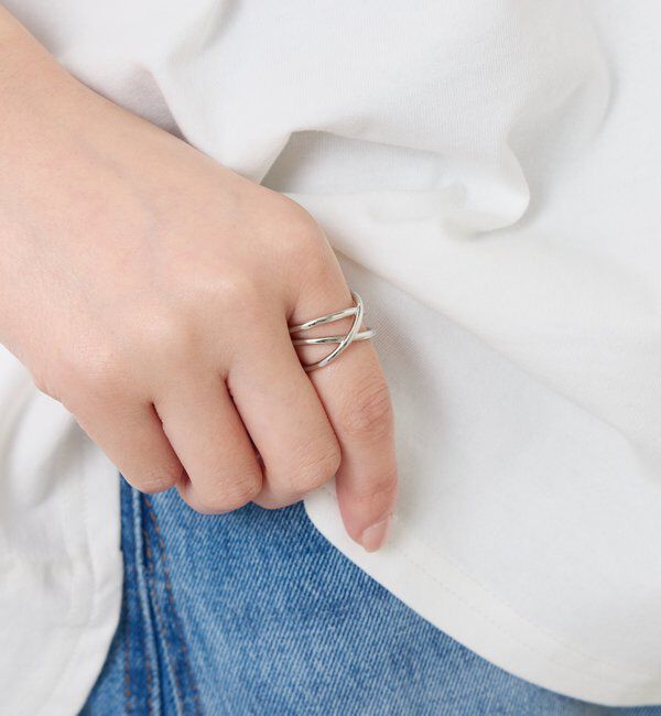  「【PAPILLONNER/パピヨネ】ウェーブ2WAYリング」|リング|