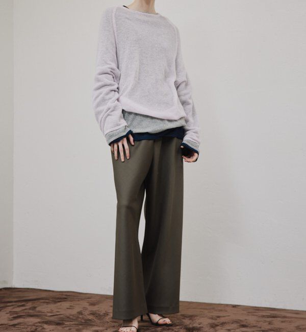  「	【CEPIE./セピエ】ウールブレンドバイアスパンツ」|チノ|