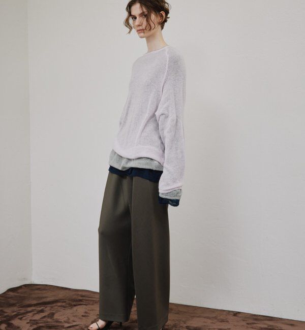  「	【CEPIE./セピエ】ウールブレンドバイアスパンツ」|チノ|