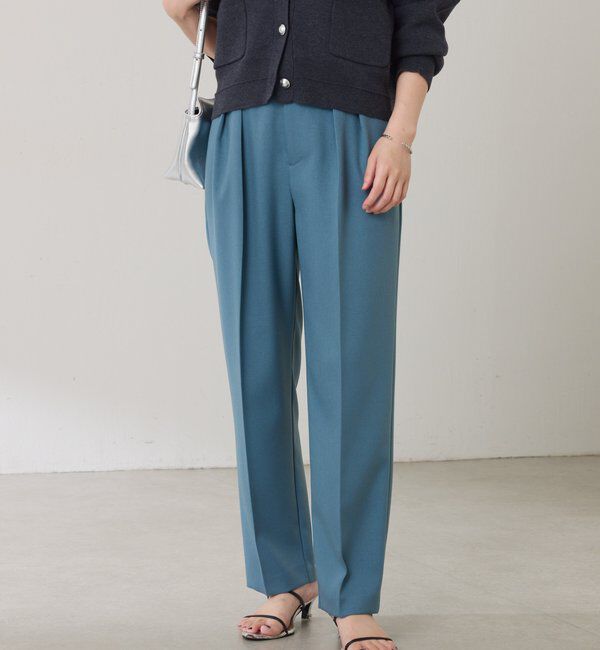  「ウールライクテーパードパンツ」|チノ|
