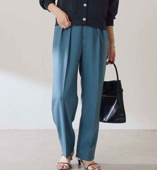  「ウールライクテーパードパンツ」|チノ|