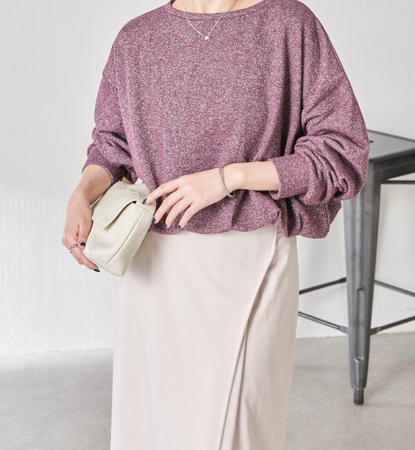  「裾バルーンラメスウエット」|Tシャツ・カットソー|