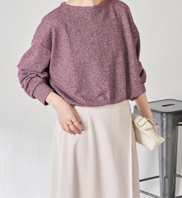  「裾バルーンラメスウエット」|Tシャツ・カットソー|