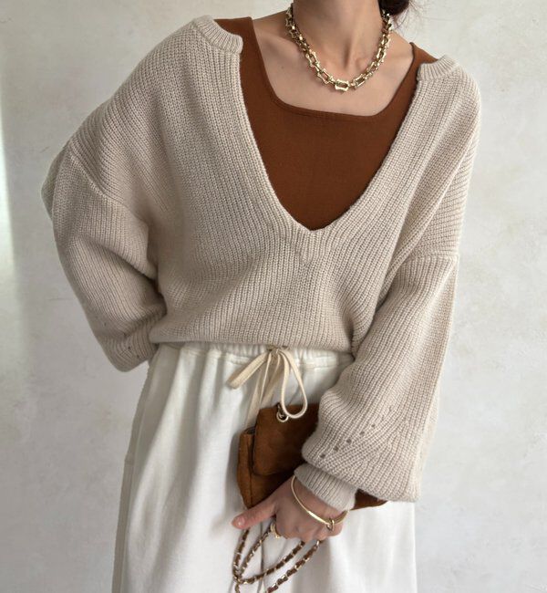  「スクエアニットタンク」|ニット・セーター|