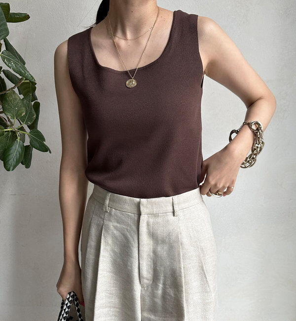  「スクエアニットタンク」|ニット・セーター|