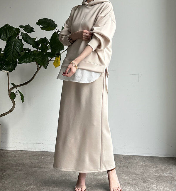  「【WEB限定】レイヤードフーディー＋タイトスカートセット」|スーツ|