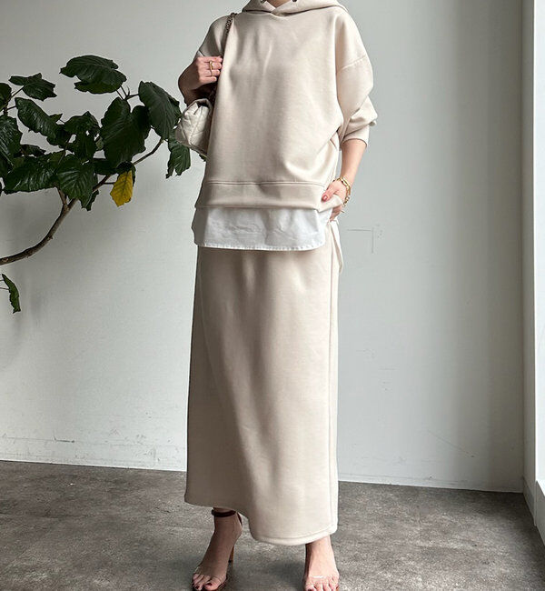  「【WEB限定】レイヤードフーディー＋タイトスカートセット」|スーツ|