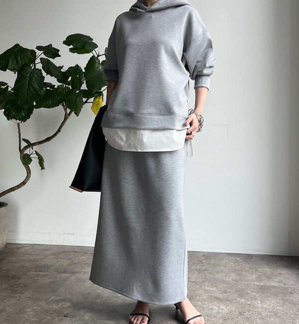  「【WEB限定】レイヤードフーディー＋タイトスカートセット」|スーツ|