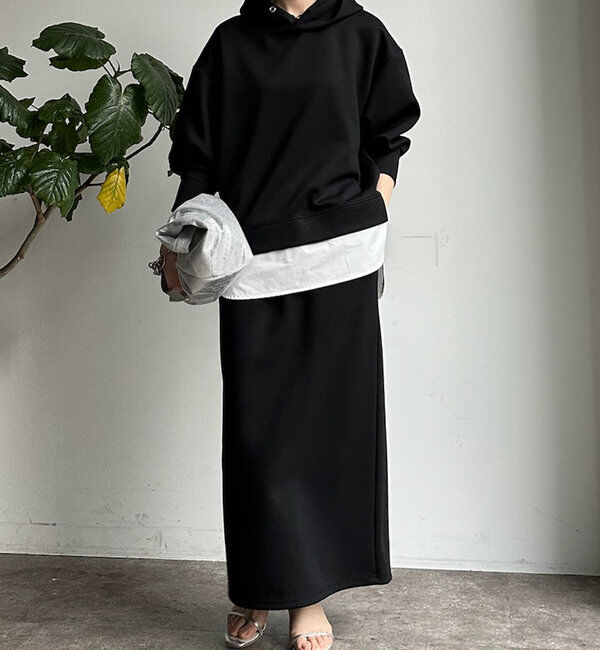  「【WEB限定】レイヤードフーディー＋タイトスカートセット」|スーツ|