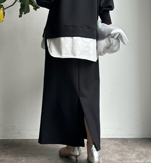  「【WEB限定】レイヤードフーディー＋タイトスカートセット」|スーツ|