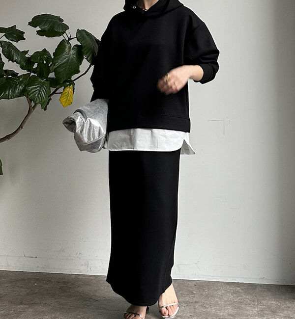  「【WEB限定】レイヤードフーディー＋タイトスカートセット」|スーツ|