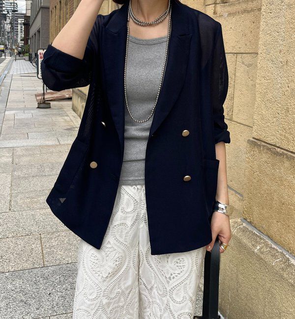  「メッシュダブルジャケット」|テーラードジャケット|