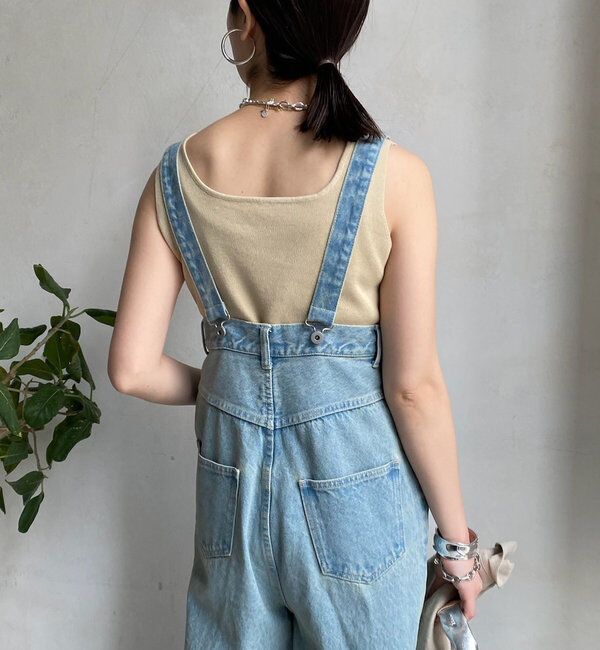  「【2サイズ展開！】デニムサロペット」|ワンピース|