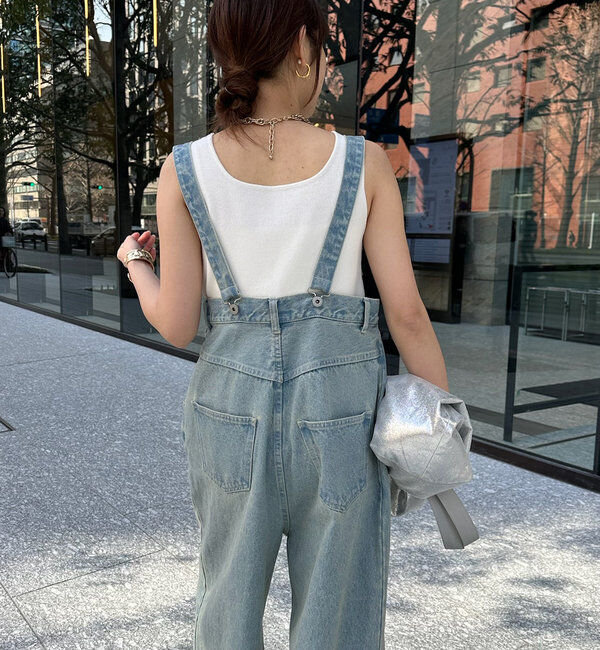  「【2サイズ展開！】デニムサロペット」|ワンピース|