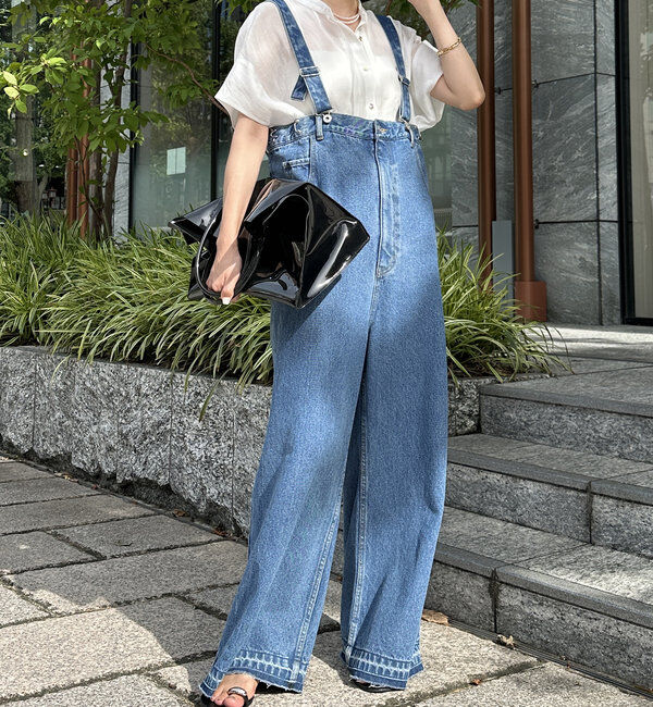  「【2サイズ展開！】デニムサロペット」|ワンピース|