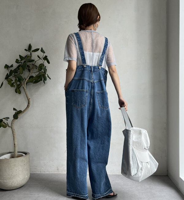  「【2サイズ展開！】デニムサロペット」|ワンピース|