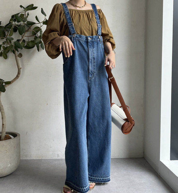  「【2サイズ展開！】デニムサロペット」|ワンピース|