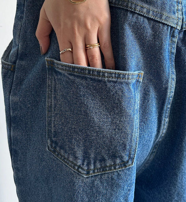  「【2サイズ展開！】デニムサロペット」|ワンピース|