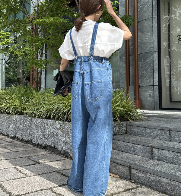  「【2サイズ展開！】デニムサロペット」|ワンピース|