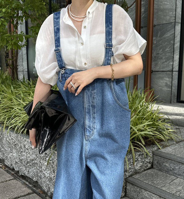  「【2サイズ展開！】デニムサロペット」|ワンピース|