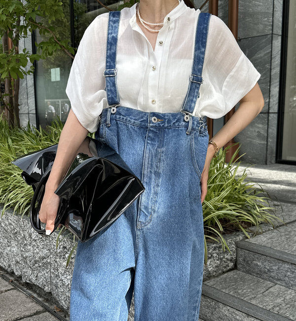  「【2サイズ展開！】デニムサロペット」|ワンピース|