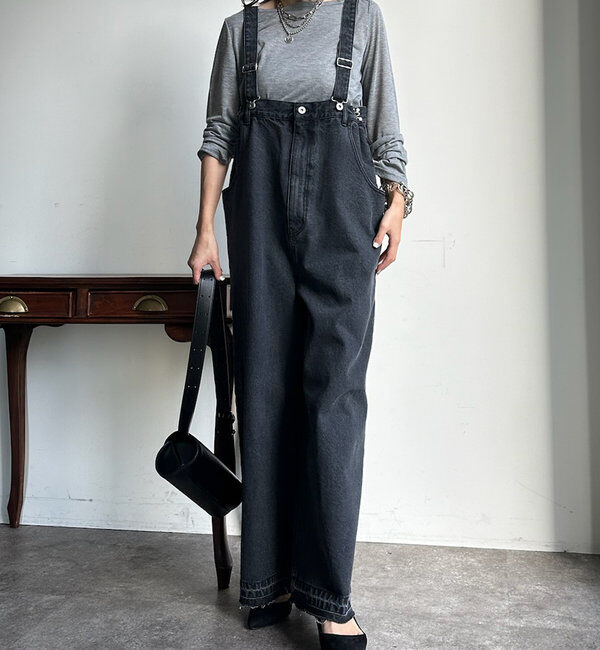  「【2サイズ展開！】デニムサロペット」|ワンピース|