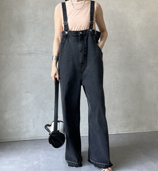  「【2サイズ展開！】デニムサロペット」|ワンピース|