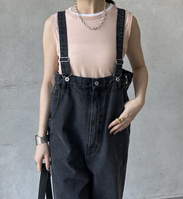  「【2サイズ展開！】デニムサロペット」|ワンピース|