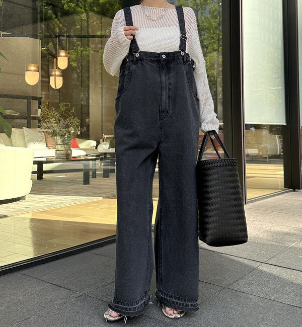  「【2サイズ展開！】デニムサロペット」|ワンピース|