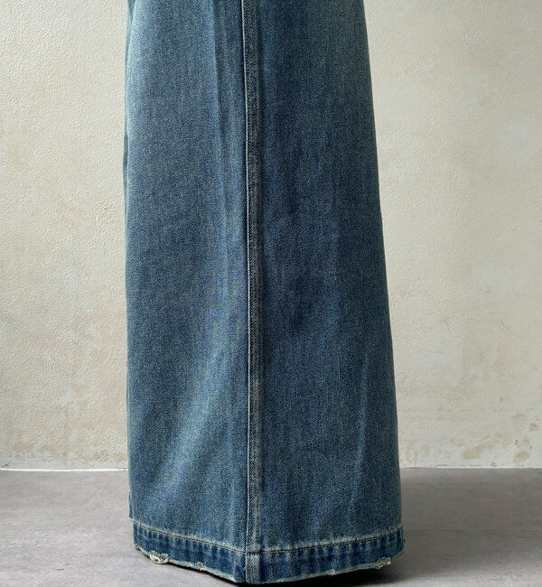  「【新色追加】ストレッチワイドフレアデニム」|デニム|