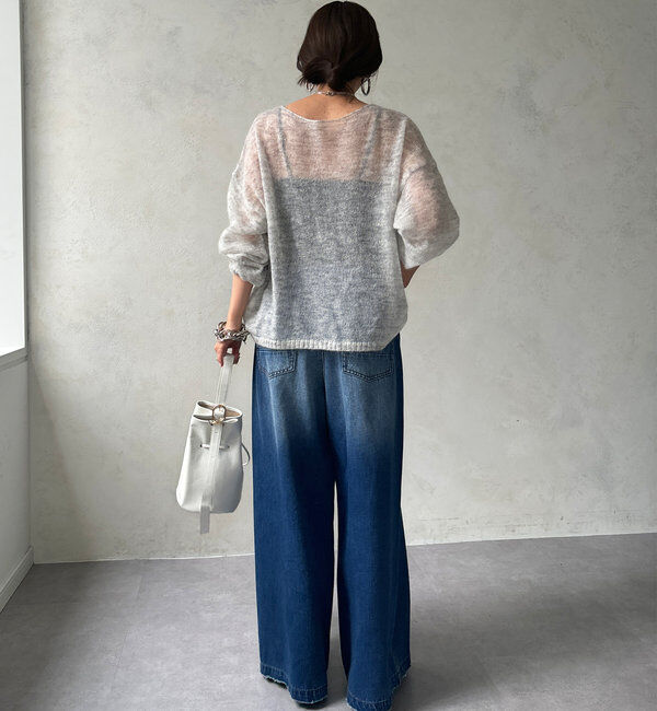  「【新色追加】ストレッチワイドフレアデニム」|デニム|