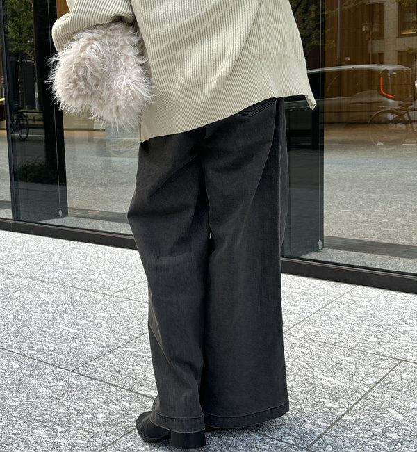  「【新色追加】ストレッチワイドフレアデニム」|デニム|