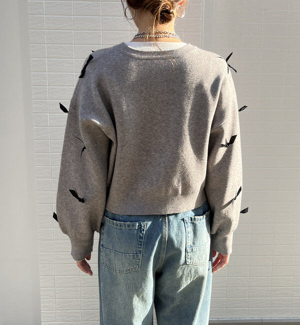  「【WEB限定】リボン付カーディガン」|カーディガン|