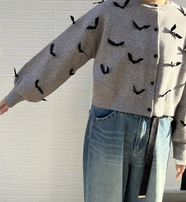  「【WEB限定】リボン付カーディガン」|カーディガン|