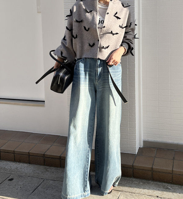  「【WEB限定】リボン付カーディガン」|カーディガン|