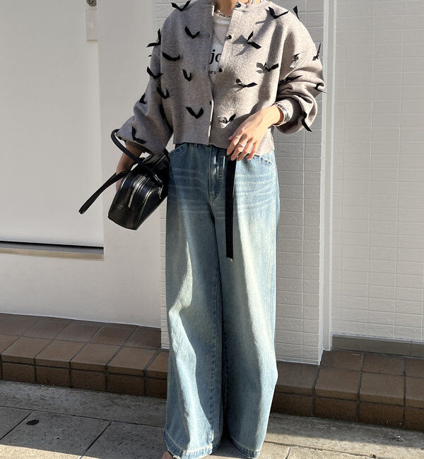  「【WEB限定】リボン付カーディガン」|カーディガン|