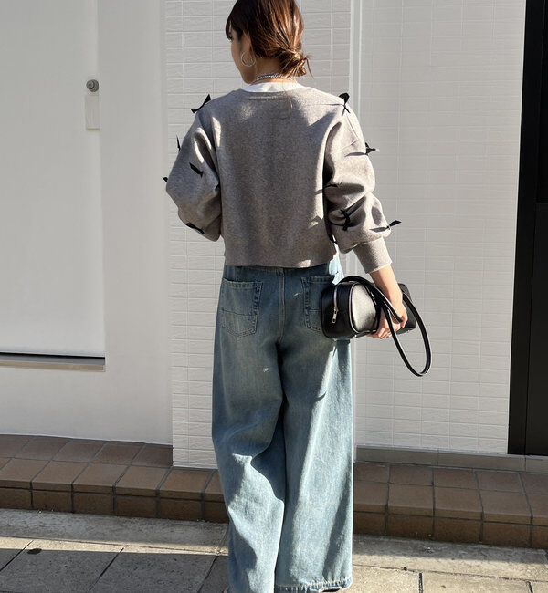  「【WEB限定】リボン付カーディガン」|カーディガン|