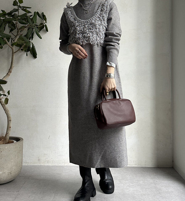  「【WEB限定】アンサンブルニットワンピース」|スーツ|