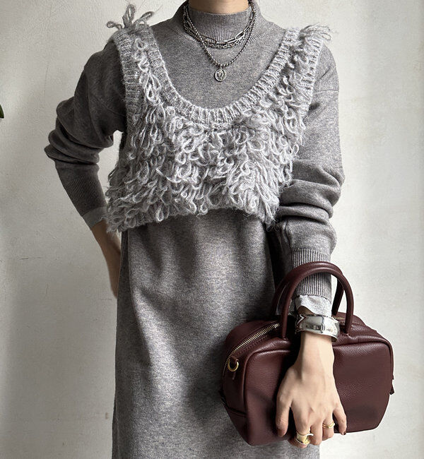  「【WEB限定】アンサンブルニットワンピース」|スーツ|